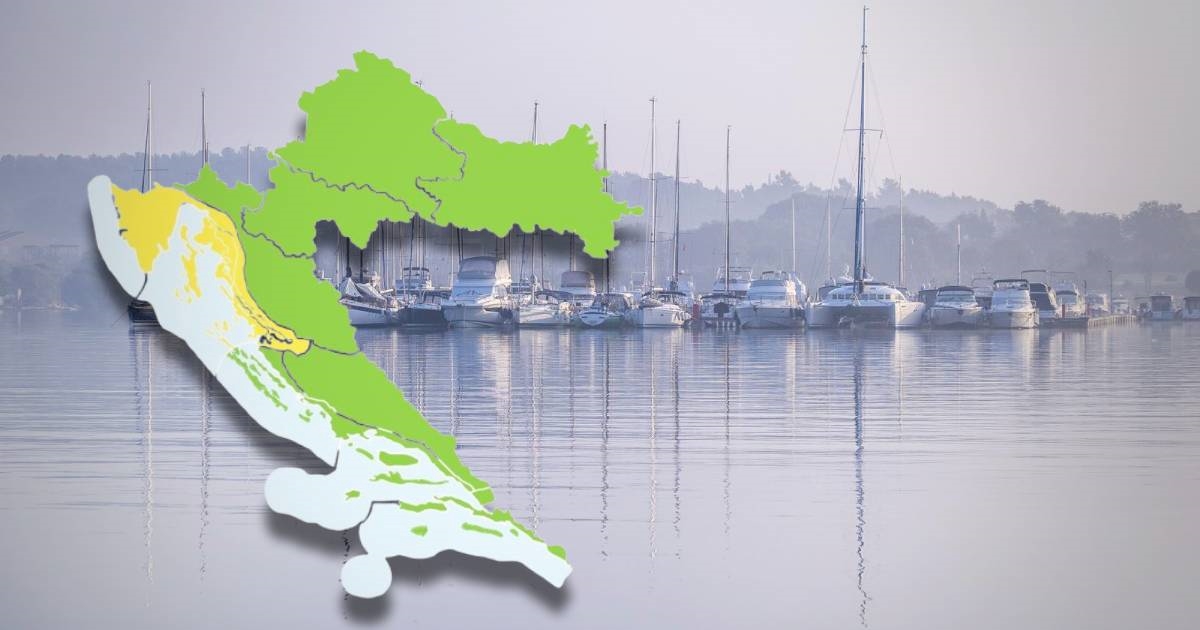 U unutrašnjosti mraz i magla, na Jadranu žuti alarm zbog bure