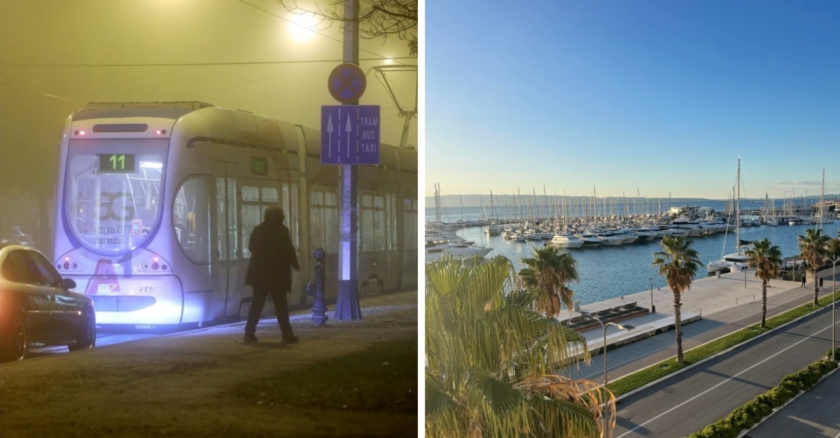Zagreb je osvanuo u magli i hladnoći, u Splitu predivno i sunčano jutro