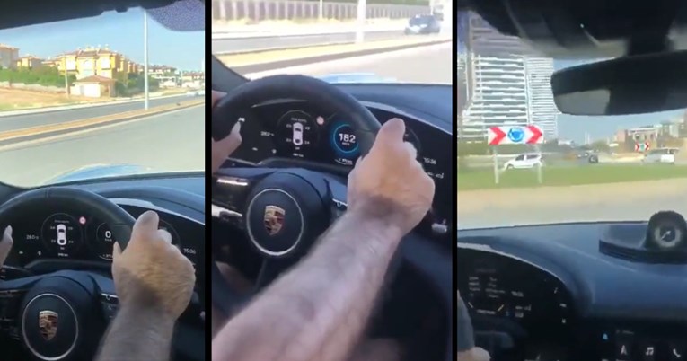 VIDEO Stisnuo je Porsche do 190 km/h i stigao pred kružni tok. Nije prošao