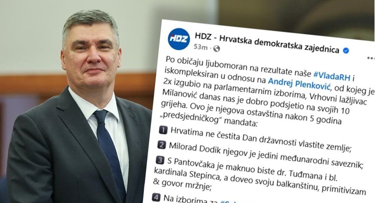 HDZ: Ovo je 10 Milanovićevih grijeha