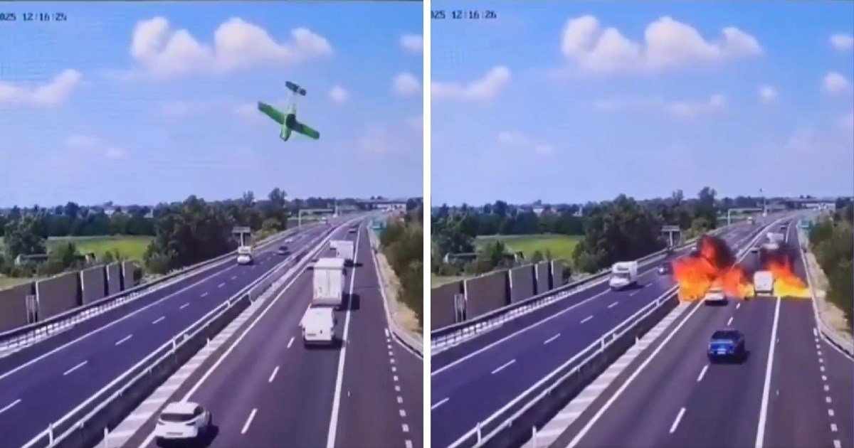 VIDEO Na cestu u Italiji pao mali avion, poginule dvije osobe 