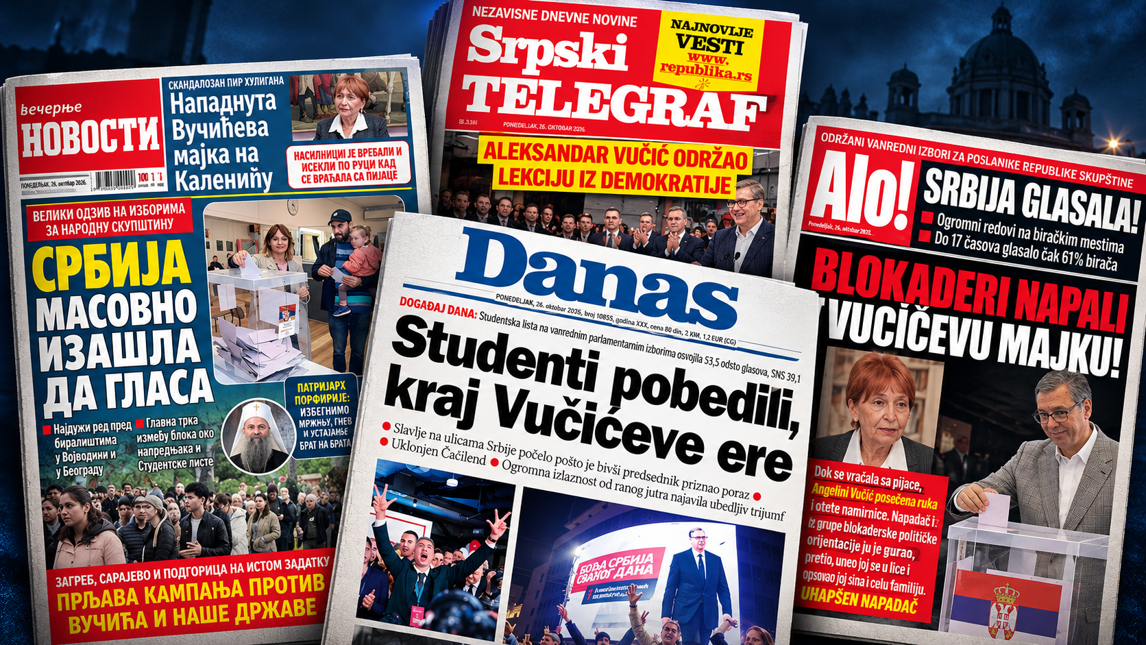Pogledajte današnje naslovnice novina u Srbiji