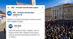 HDZ: Samo 80 Splićana stiglo na prosvjed. I Puljkovi se time hvale