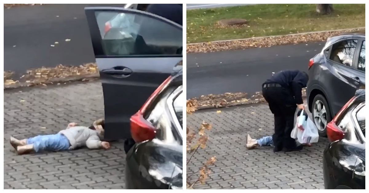 Klinac doživio izljev bijesa pa legao na cestu, reakcija njegovog tate je hit
