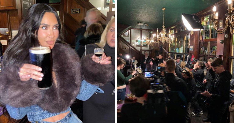 Evo kako je nastala "slučajna" fotka Kim Kardashian na kojoj pije pivo u pubu