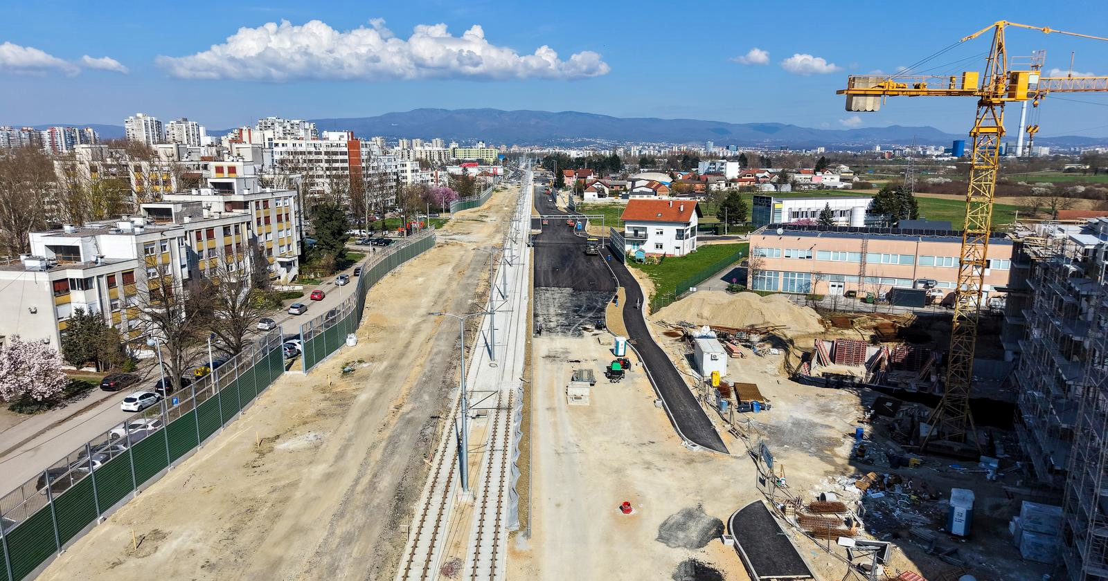 FOTO Pogledajte kako iz zraka izgledaju radovi na novoj tramvajskoj pruzi u Zagrebu