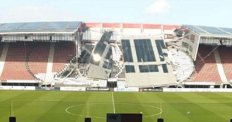 FOTO Srušio se krov na stadionu nizozemskog prvoligaša, nema ozlijeđenih