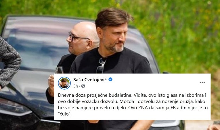 Cvetojević objavio poruku koju je dobio: "I ovo glasa na izborima i dobije vozačku"