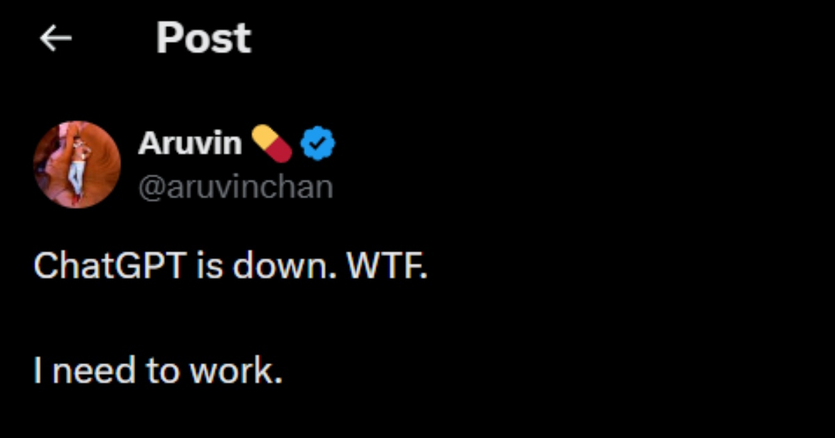 Ekipa na X-u toliko tuguje zbog pada ChatGPT-ja da nemaju snage ni za sprdnje