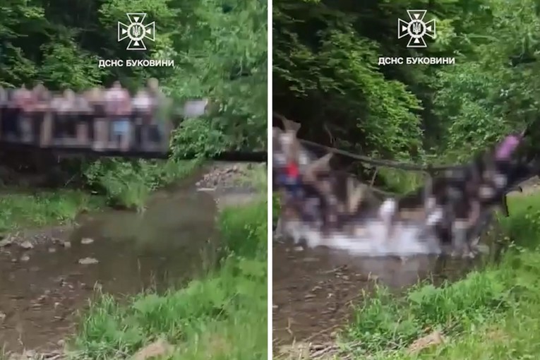 VIDEO Djeca pala u rijeku nakon urušavanja mosta u Ukrajini