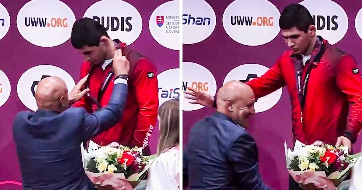 Albanski prvak Europe poludio na Rusa. Pogledajte kako mu je uručio medalju