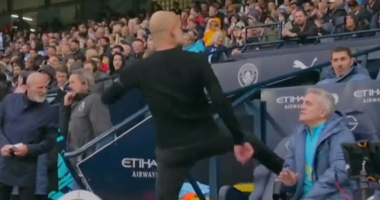 VIDEO Guardiola poludio nakon gola Arsenala. Đonom je razvalio stolicu