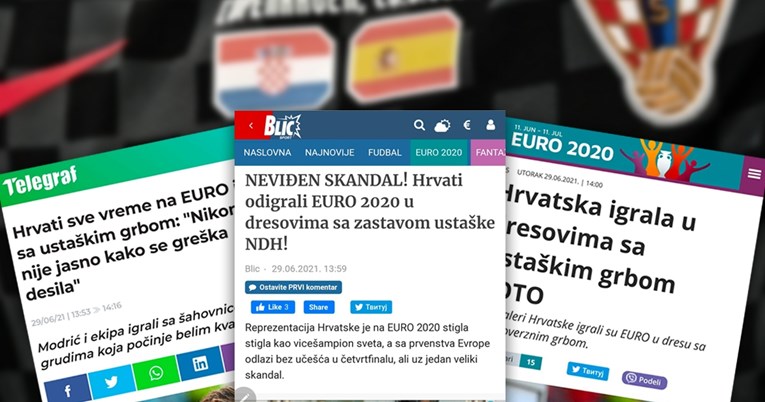 Srpski mediji: Skandal. Hrvati na Euru igrali sa zastavom ustaške NDH