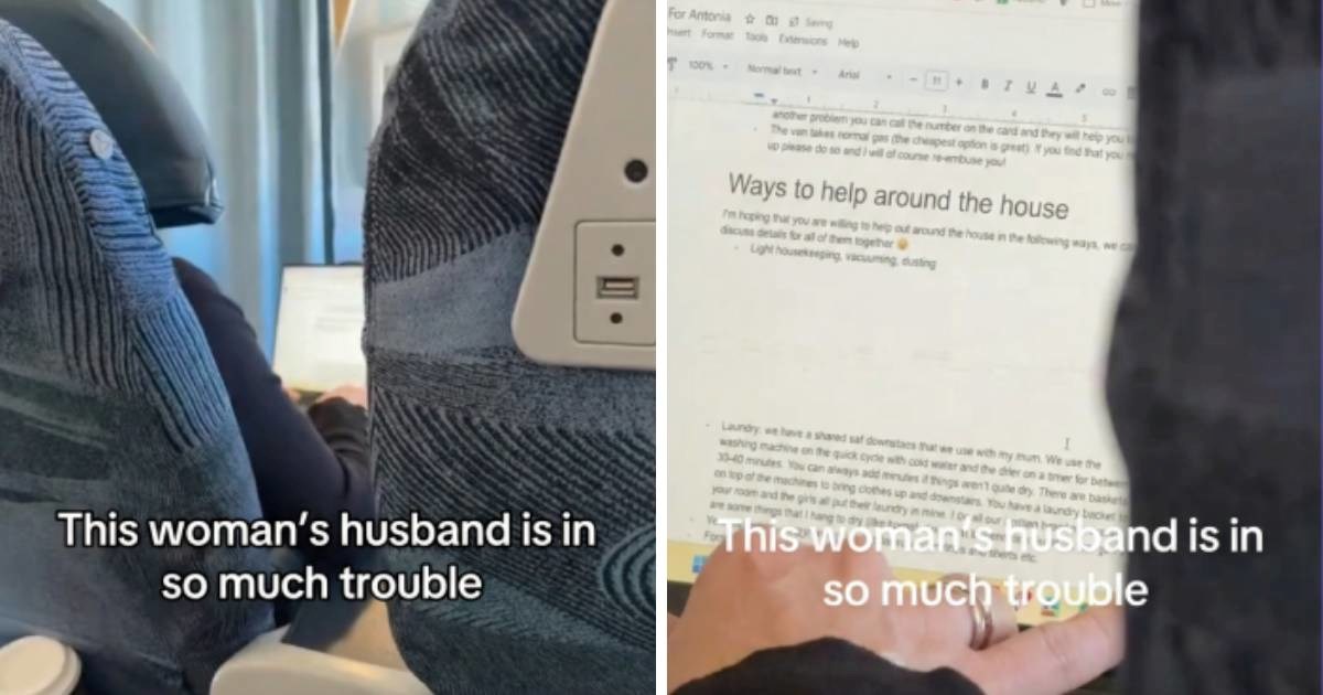 Primijetio što žena tipka u avionu pa se našalio: "Muž je u velikoj nevolji"