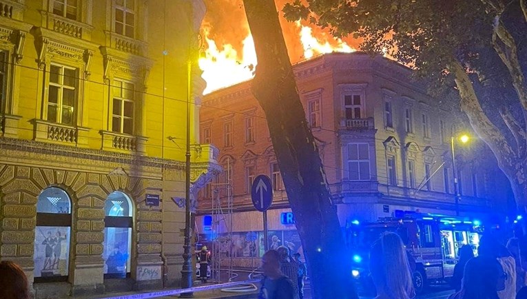 Pogledajte fotografije i snimke požara u strogom centru Zagreba