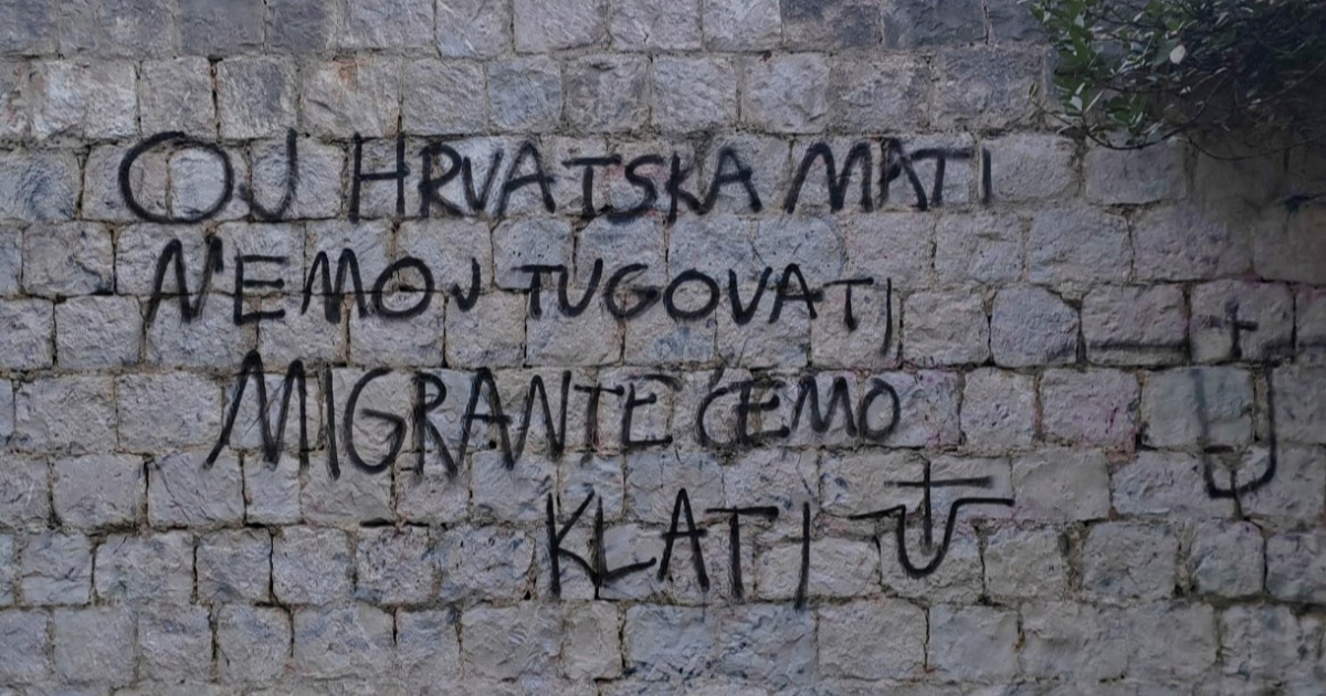 Mladići prijavljeni zbog grafita u Splitu. Kod škole osvanuo novi prijeteći natpis