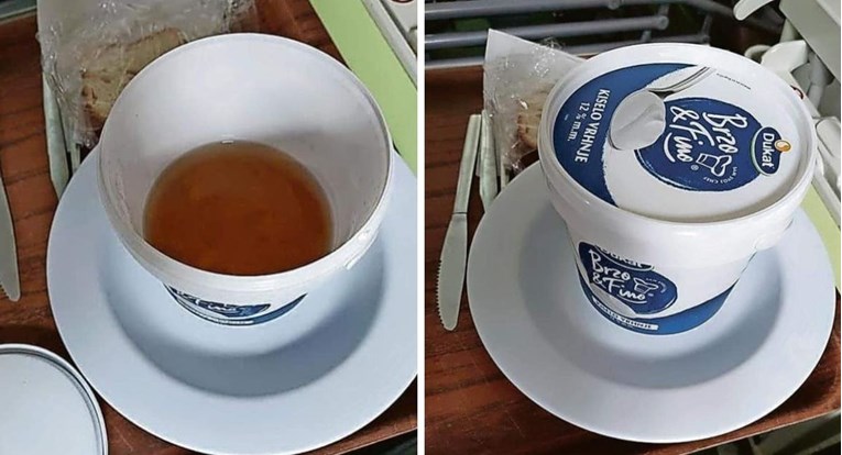 Bolesnicima u KBC-u Osijek servirali juhu u čašici za vrhnje. Kažu: Propust u dostavi