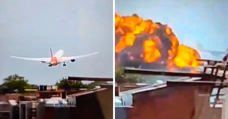 Objavljena snimka pada aviona s 244 osobe u Indiji. Vidi se golema eksplozija