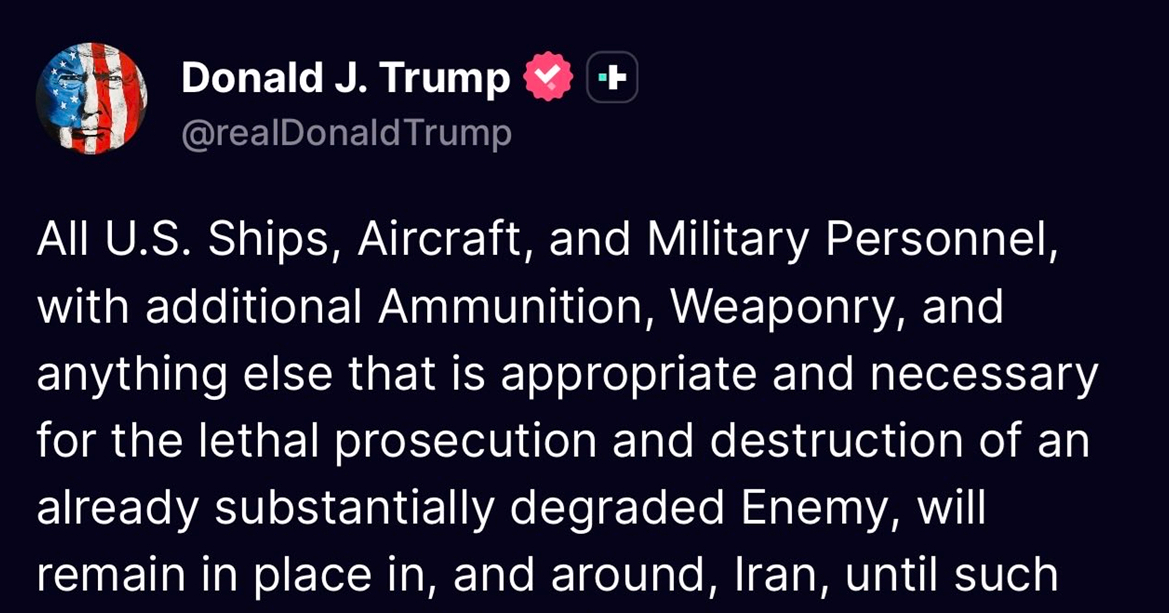 Trump: Ako se POSTIGNUTI SPORAZUM ne provede, počinje pucnjava snažnija nego ikada