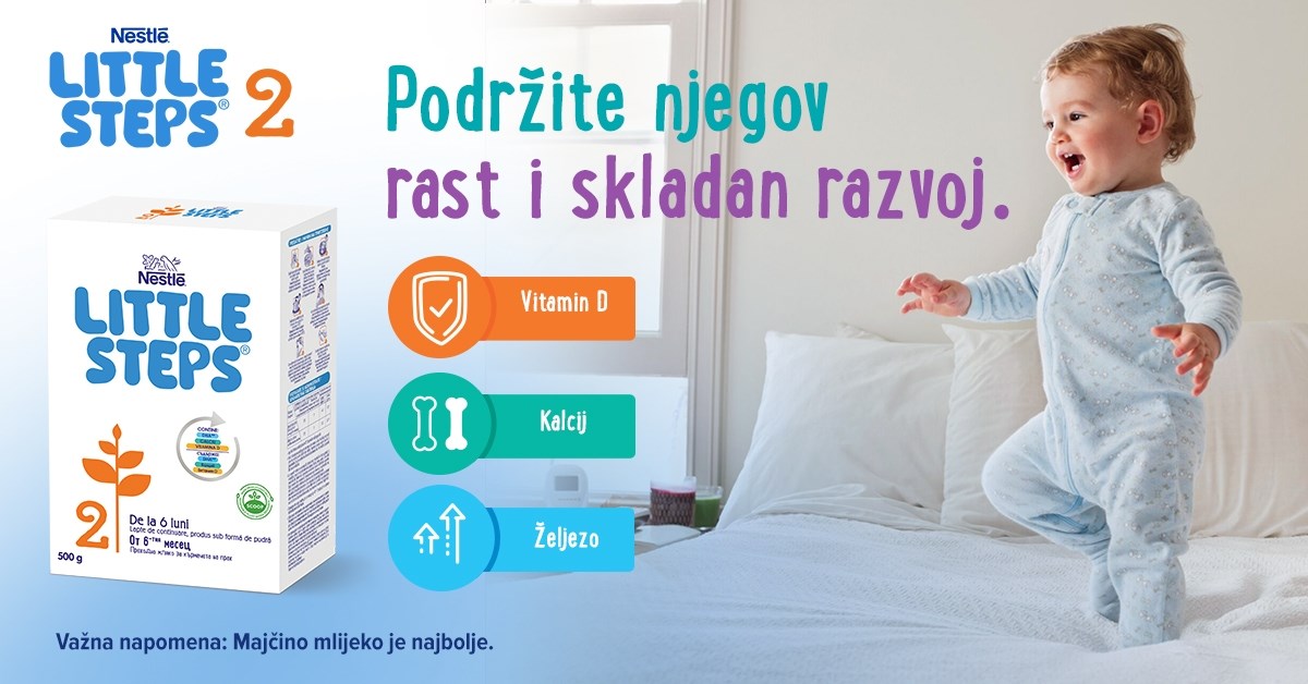 Nestlé predstavio prijelaznu mliječnu hranu za dojenčad LITTLE STEPS® 2
