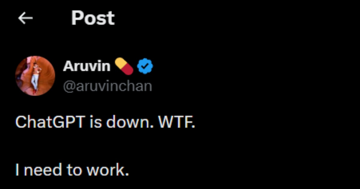 Ekipa na X-u toliko tuguje zbog pada ChatGPT-ja da nemaju snage ni za sprdnje