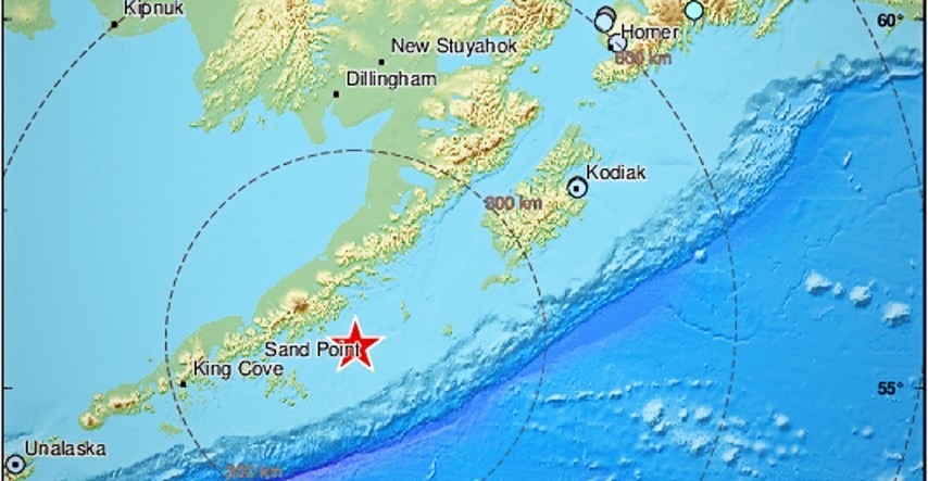 VIDEO Potres magnitude 8.2 zabilježen kod Aljaske