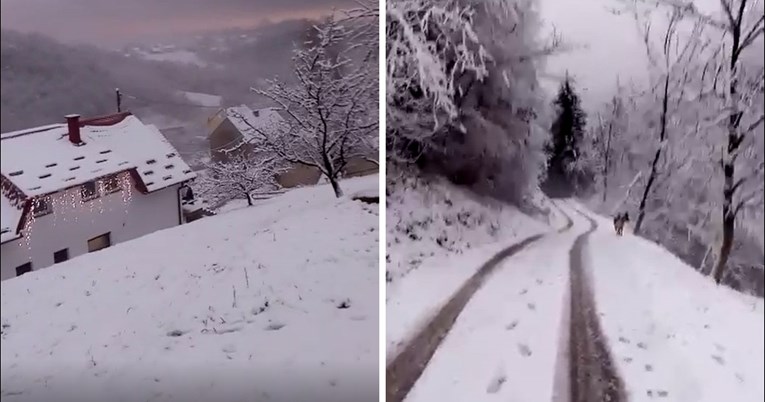 VIDEO Snijeg u Zagorju, Varaždinu... Danas se očekuje oblačno s kišom i susnježicom