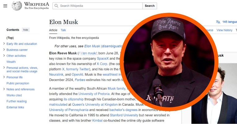 Elon Musk obnovio ponudu: "Donirat ću Wikipediji milijardu dolara ako promijene ime"