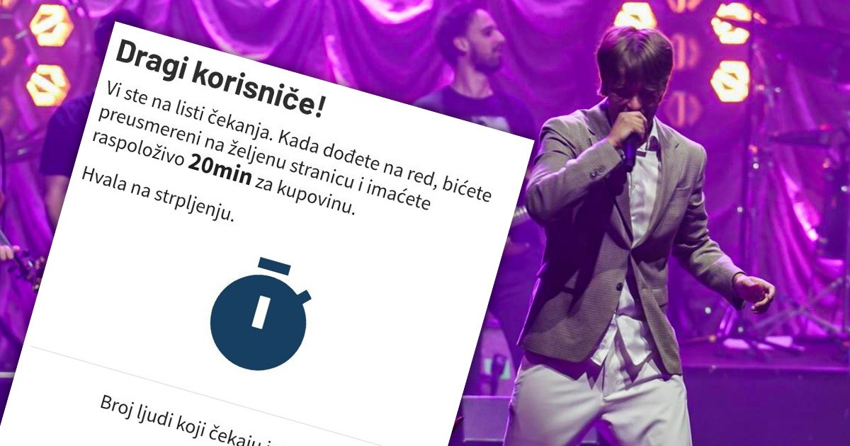 Tisuće ljudi čekaju u redu za ulaznice za koncert Jakova Jozinovića u Beogradu