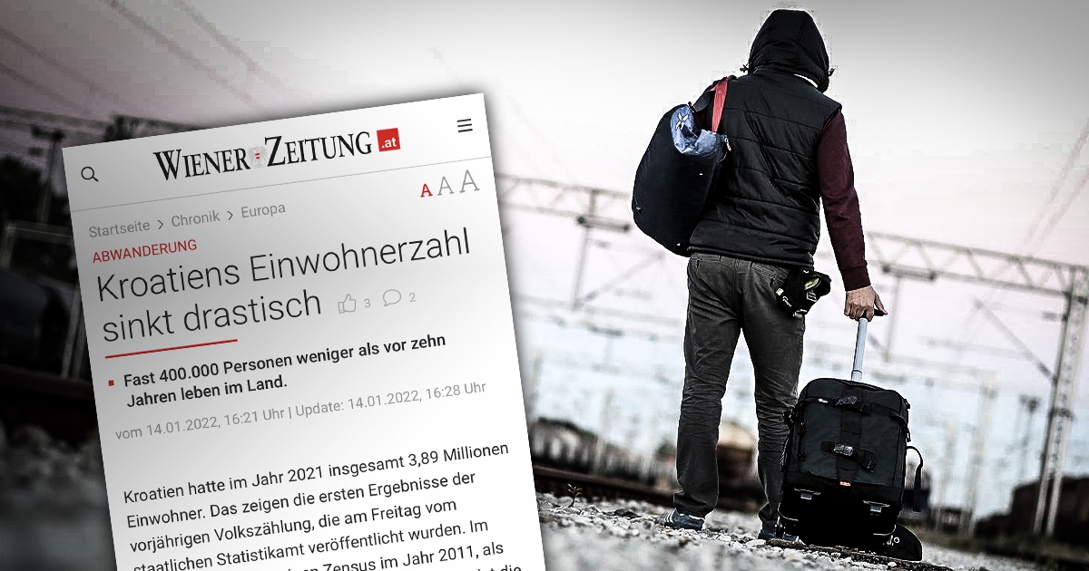 Austrijski mediji: Drastičan pad broja stanovnika u Hrvatskoj