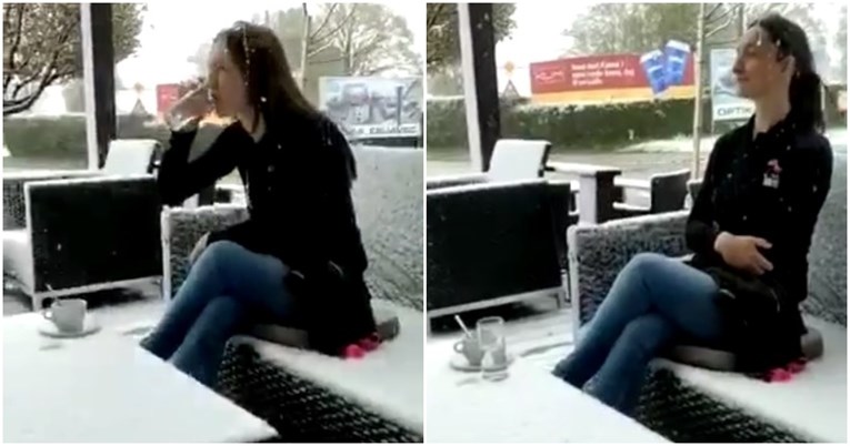 Hit snimka iz Ivanić-Grada: Pogledajte kako se poštuju mjere u kafiću i na snijegu