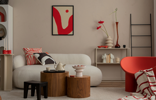Crvena i bež su trenutno najpopularniji spoj boja među dizajnerima interijera