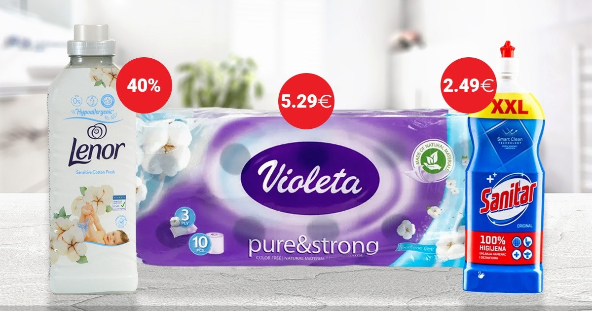 Index šoping-lista: Našli smo giga pakiranje toaletnog papira Violeta po super cijeni