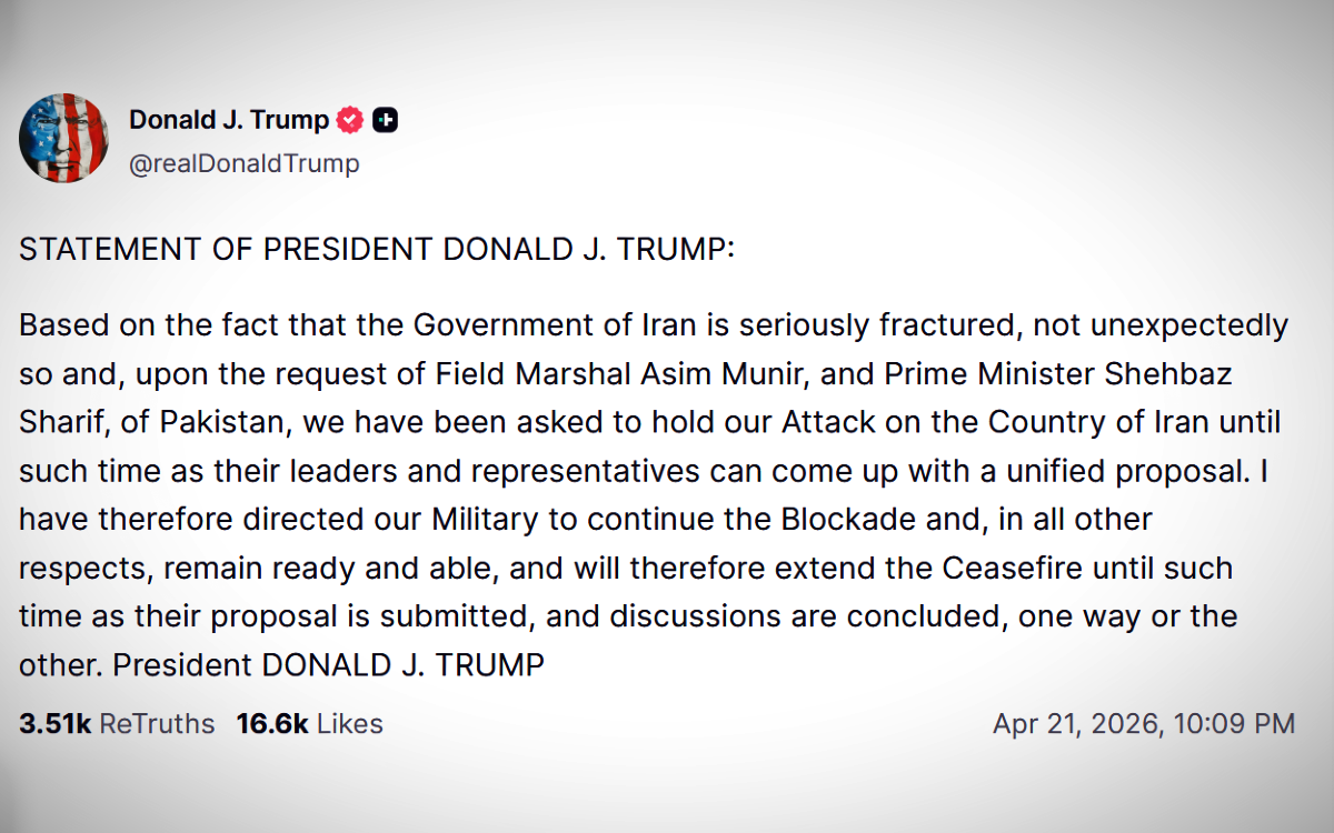 Ovako je Trump objavio veliki preokret pred istek primirja s Iranom