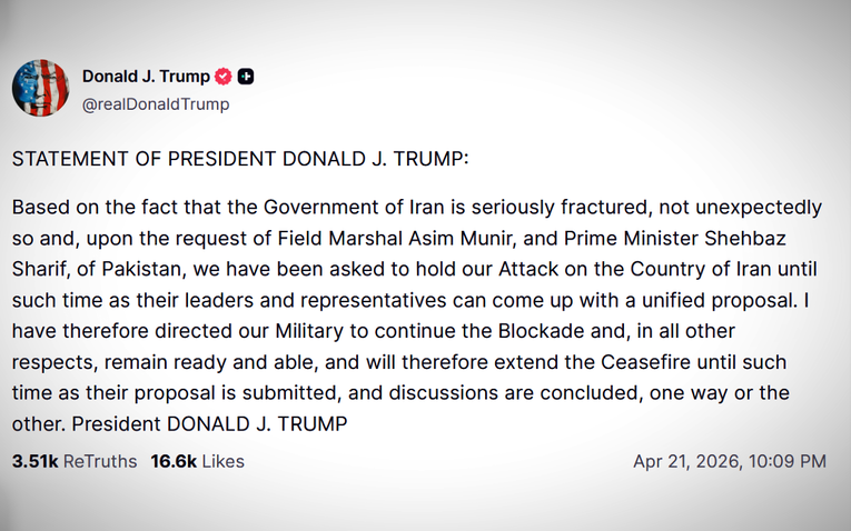 Ovako je Trump objavio veliki preokret pred istek primirja s Iranom