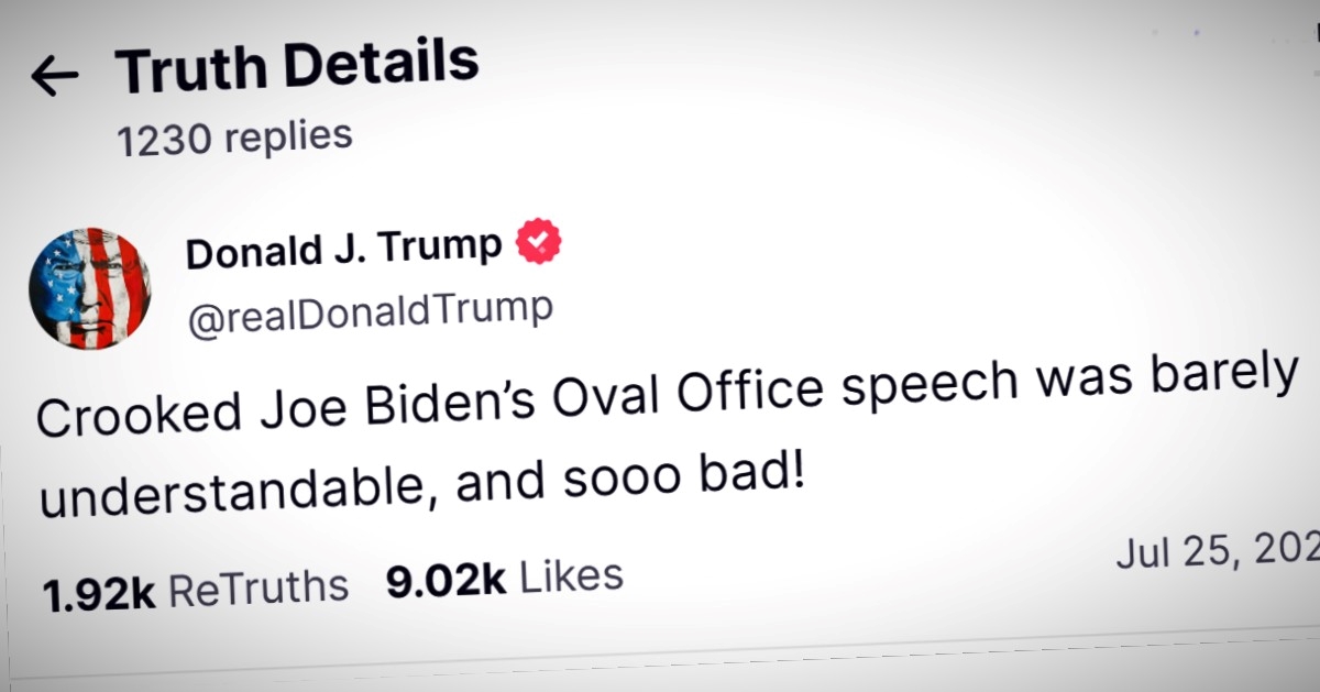 Trump o Bidenovom obraćanju: Jedva sam ga razumio. Takooo loše!
