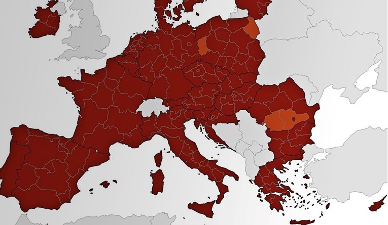 Ovo je nova korona-karta Europske unije