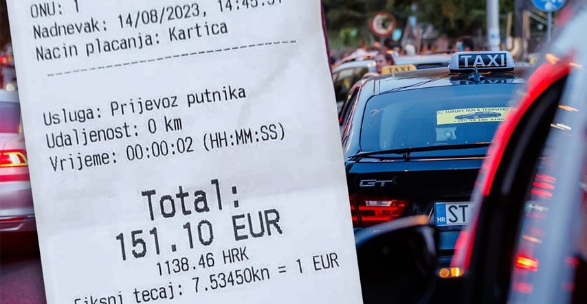 Turist u Splitu dobio račun od 150 eura za vožnju taksijem od dvije sekunde?
