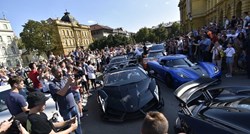 Skupocjeni automobili ispred HNK u Zagrebu izazvali kaos, skupile se stotine ljudi