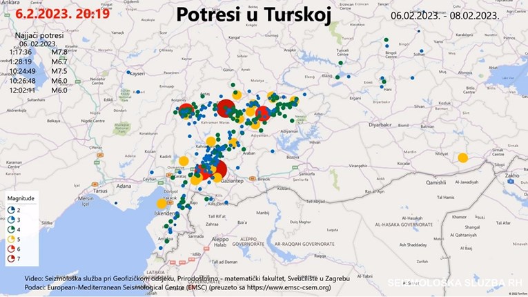 VIDEO Seizmološka služba objavila tijek potresa u Turskoj, pogledajte snimku