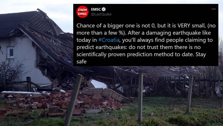 EMSC: Šansa za jači potres nije veća od nekoliko posto
