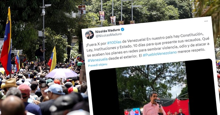 Maduro blokirao X na deset dana, rekao pristašama da prijeđu na Telegram