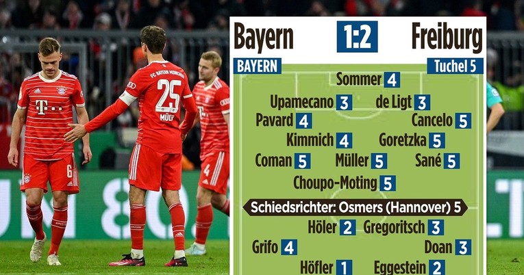 Katastrofa Bayerna i po ocjenama. Nikad ovoliko igrača i trener nisu dobili najgoru