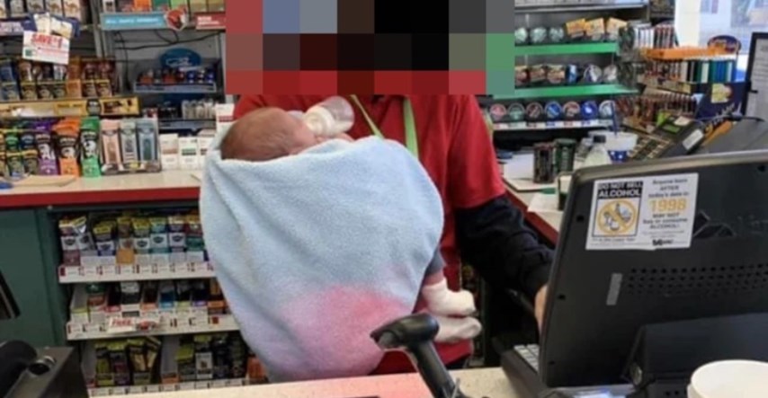 Fotografija žene koja radi na blagajni s novorođenom bebom užasnula je internet