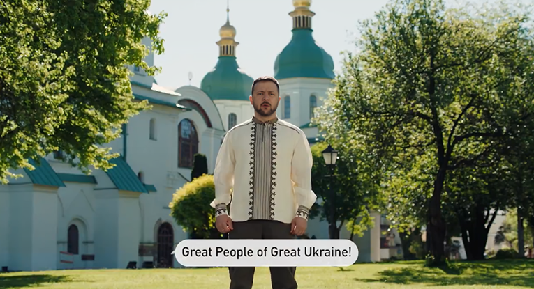 Zelenski: Bog ima ukrajinsku zastavu na ramenu