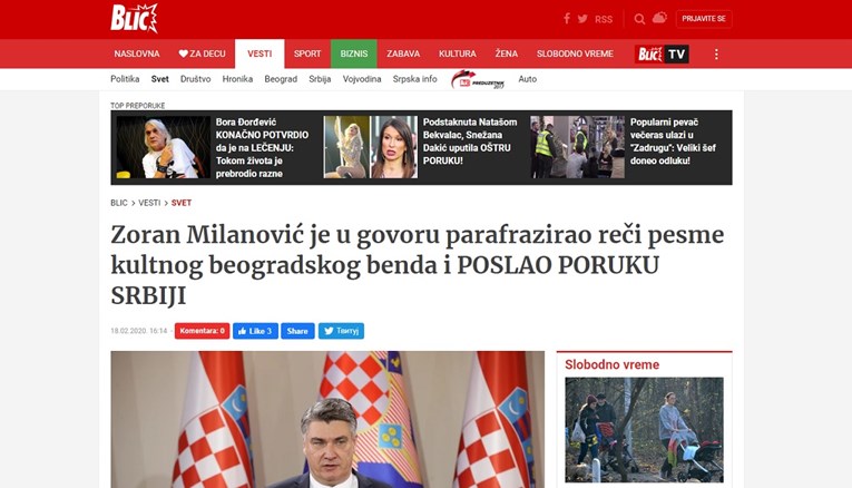 Evo što srpski mediji pišu o Milanovićevoj inauguraciji