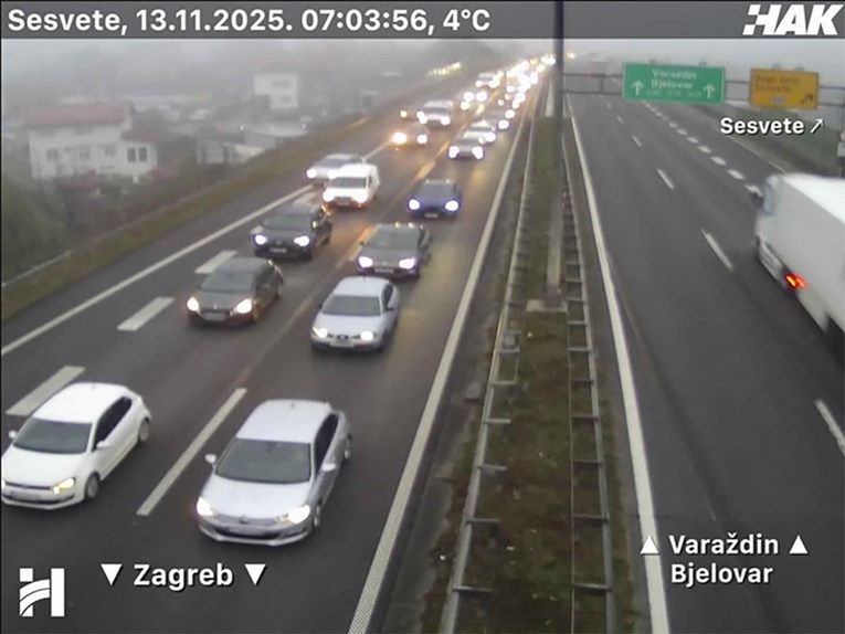 Na istoku Zagreba kolona dva kilometra