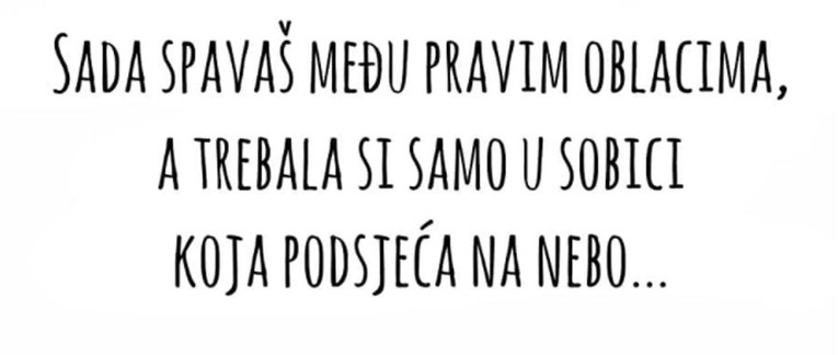 Dijeli se dirljiva objava za curicu: Sad spavaš među pravim oblacima...