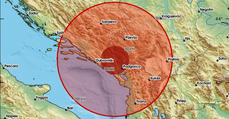 Novi potres od 3.6 pogodio Crnu Goru