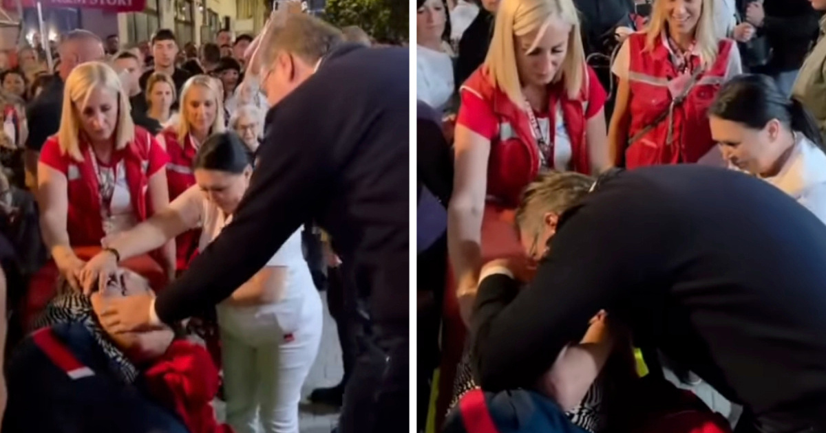 VIDEO Vučić poljubio ženu kojoj je pozlilo